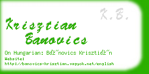 krisztian banovics business card